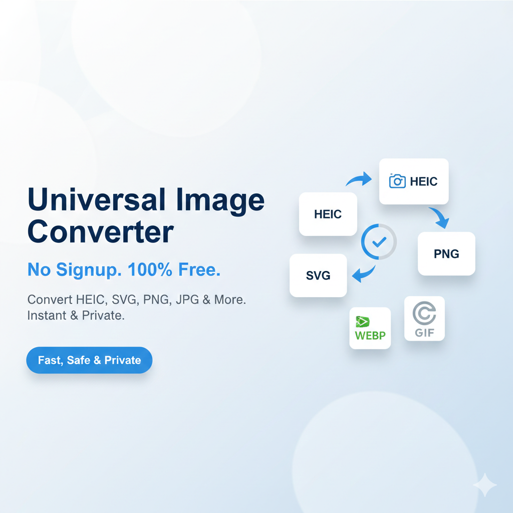 Universal Image Converter: Convert HEIC, SVG, PNG, JPG Instantly