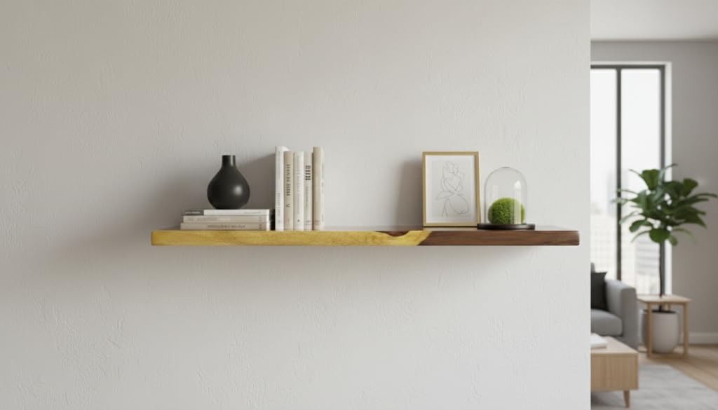 sheesham floating shelf – curved wave epoxy wall mount display sheesham floating shelf – curved wave epoxy wall mount display