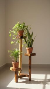 wooden indoor planter stand sheesham wood