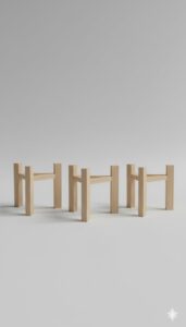 solid wood plant pot stand set of 3