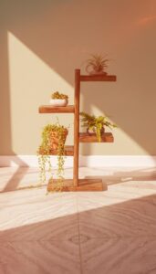 wooden indoor planter stand (4 tier)