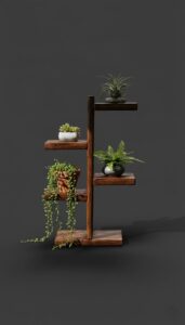 wooden indoor planter stand (4 tier)