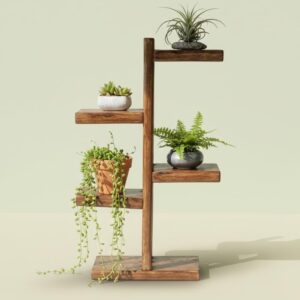 wooden indoor planter stand (4 tier)