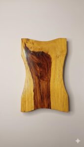 natural wood trivet – curved heat resistant table protector