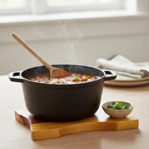 natural wood trivet – curved heat resistant table protector