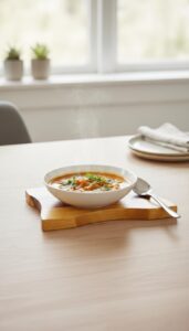 natural wood trivet – curved heat resistant table protector